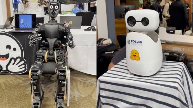 Hugging Face has launched a humanoid robot priced at ₹2.5 lakh and a desktop robot priced at ₹25,000.